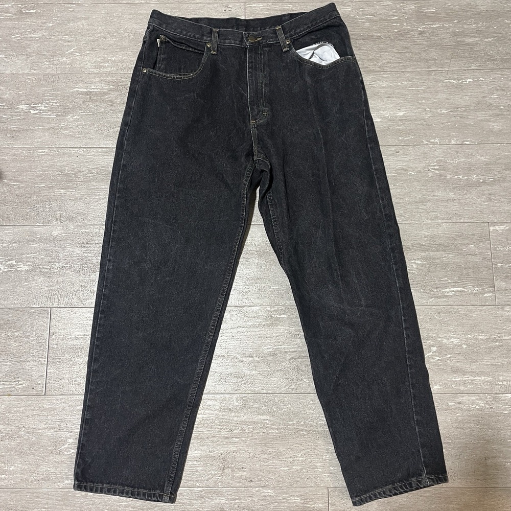 VTG LL Bean Jeans Mens 35x30 Dark Wash Denim Double L Relaxed Fit Straight Leg